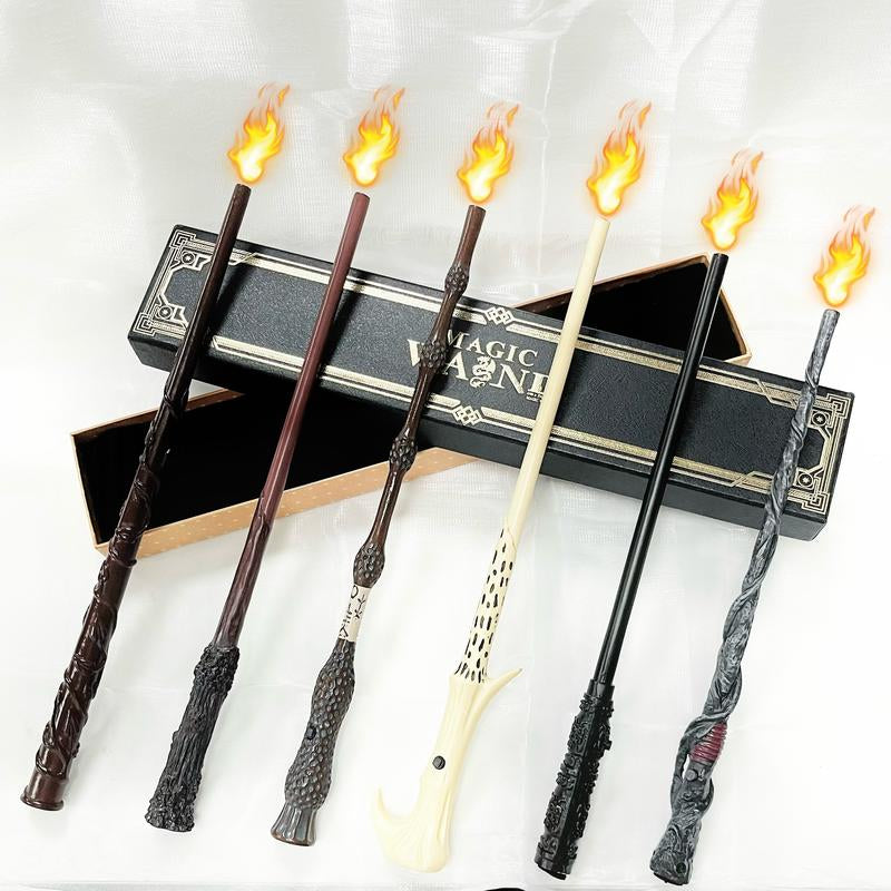 Magic Wand with Flame Effect–Shoot Fireballs like a Real Wizard!Perfect for Halloween Prop Party Supplies