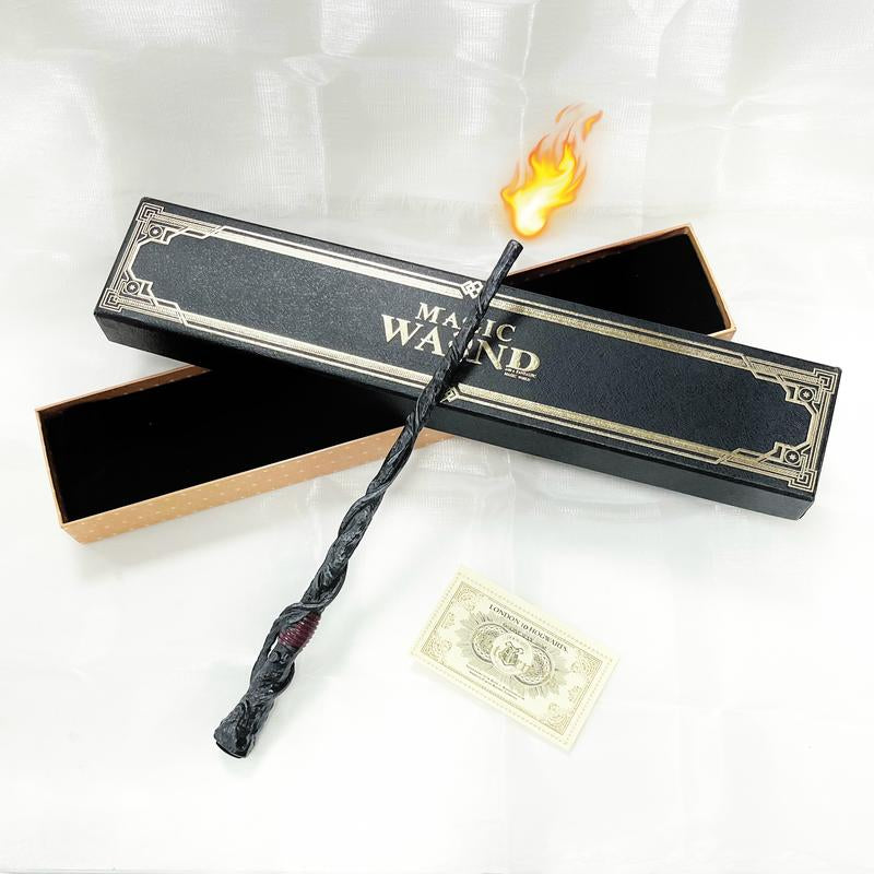 Magic Wand with Flame Effect–Shoot Fireballs like a Real Wizard!Perfect for Halloween Prop Party Supplies