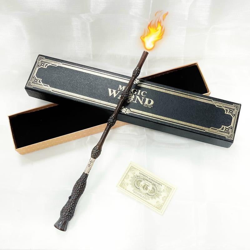 Magic Wand with Flame Effect–Shoot Fireballs like a Real Wizard!Perfect for Halloween Prop Party Supplies