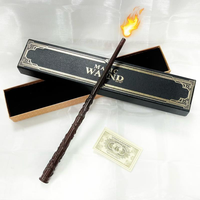 Magic Wand with Flame Effect–Shoot Fireballs like a Real Wizard!Perfect for Halloween Prop Party Supplies