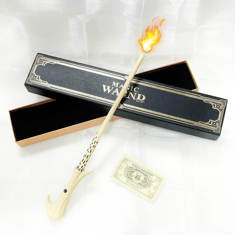 Magic Wand with Flame Effect–Shoot Fireballs like a Real Wizard!Perfect for Halloween Prop Party Supplies