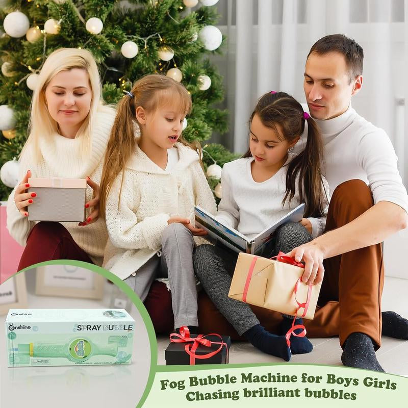 Elastic Smoke Bubble Machine for Kids - Rechargeable Magic Bubble Wand with Lights & Sound